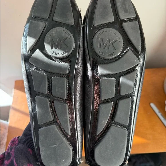 Michael Kors Black Women's 10 Flats Loafers Leather - Picture 6 of 7